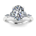 Elara Vine 2.50 Carat Oval Lab Grown Diamond Ring in 18K White Gold E VS2