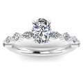 Elowen Vine 1.00 Carat Oval Lab Grown Diamond Ring in 18K White Gold D VS1