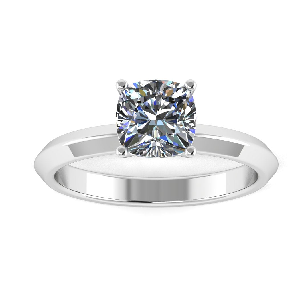 Arden Cushion 0.50 Carat Lab Grown Diamond Ring in 9K White Gold D VS2