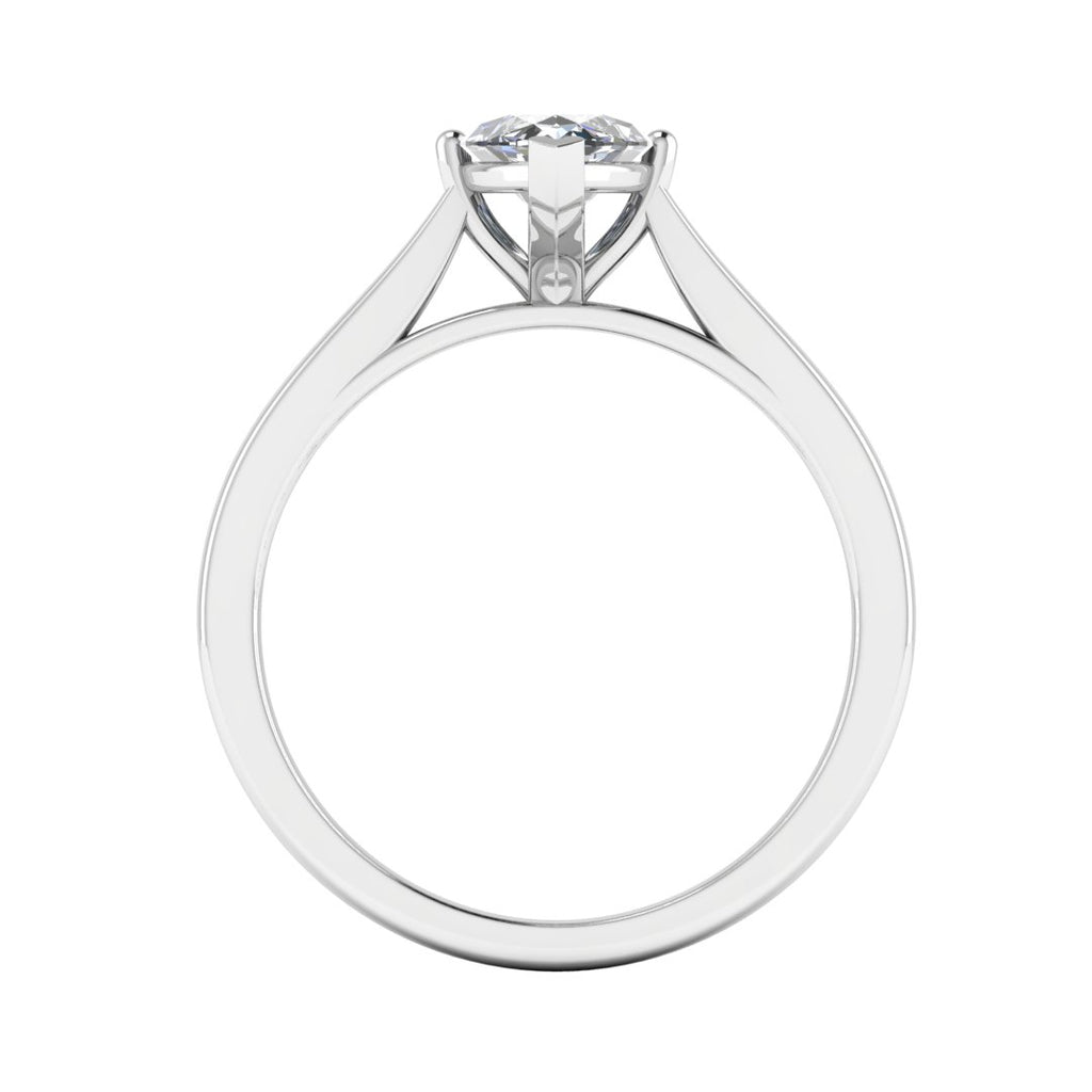 Aveline Marquise 1.00 Carat Lab Grown Diamond Ring in 18K White Gold E VS2