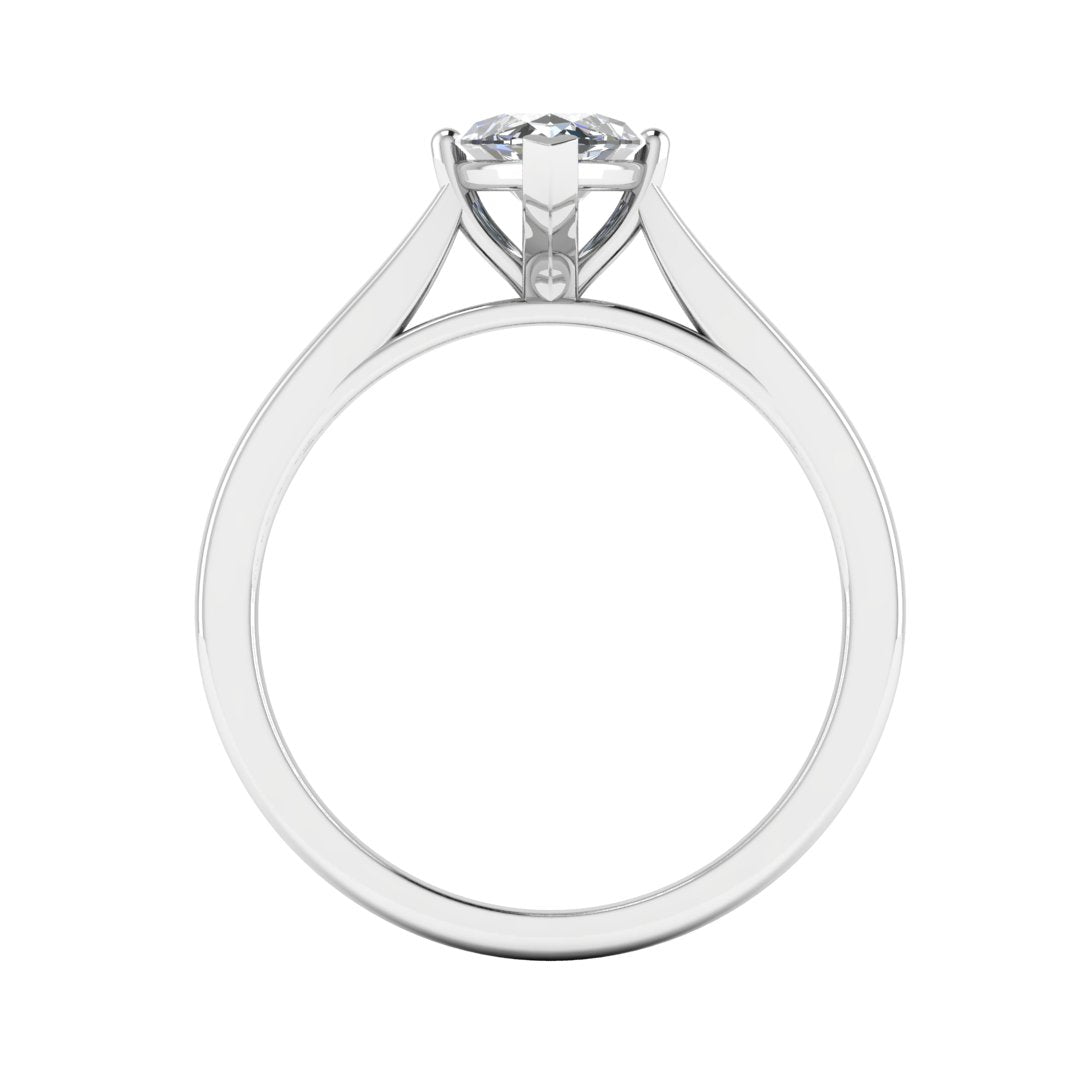 Aveline Marquise 1.00 Carat Lab Grown Diamond Ring in 18K White Gold E VS2