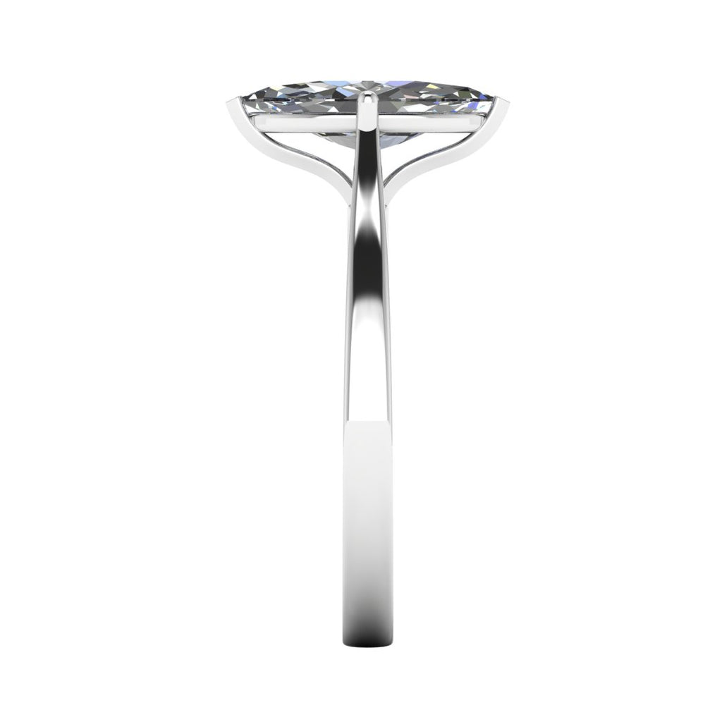 Aveline Marquise 1.00 Carat Lab Grown Diamond Ring in 18K White Gold E VS2