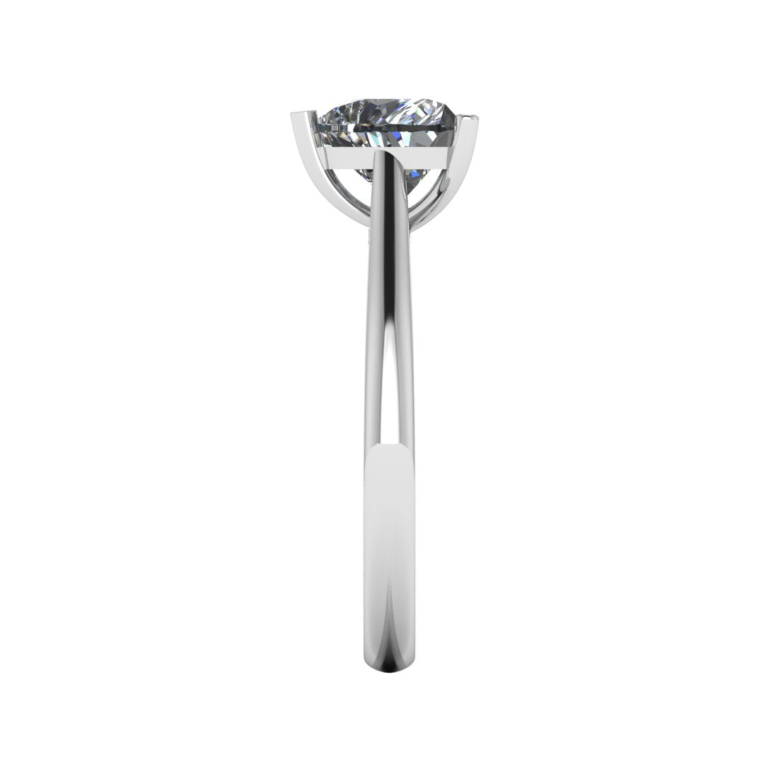 Amora Heart 0.50 Carat Lab Grown Diamond Ring in 9K White Gold D SI1