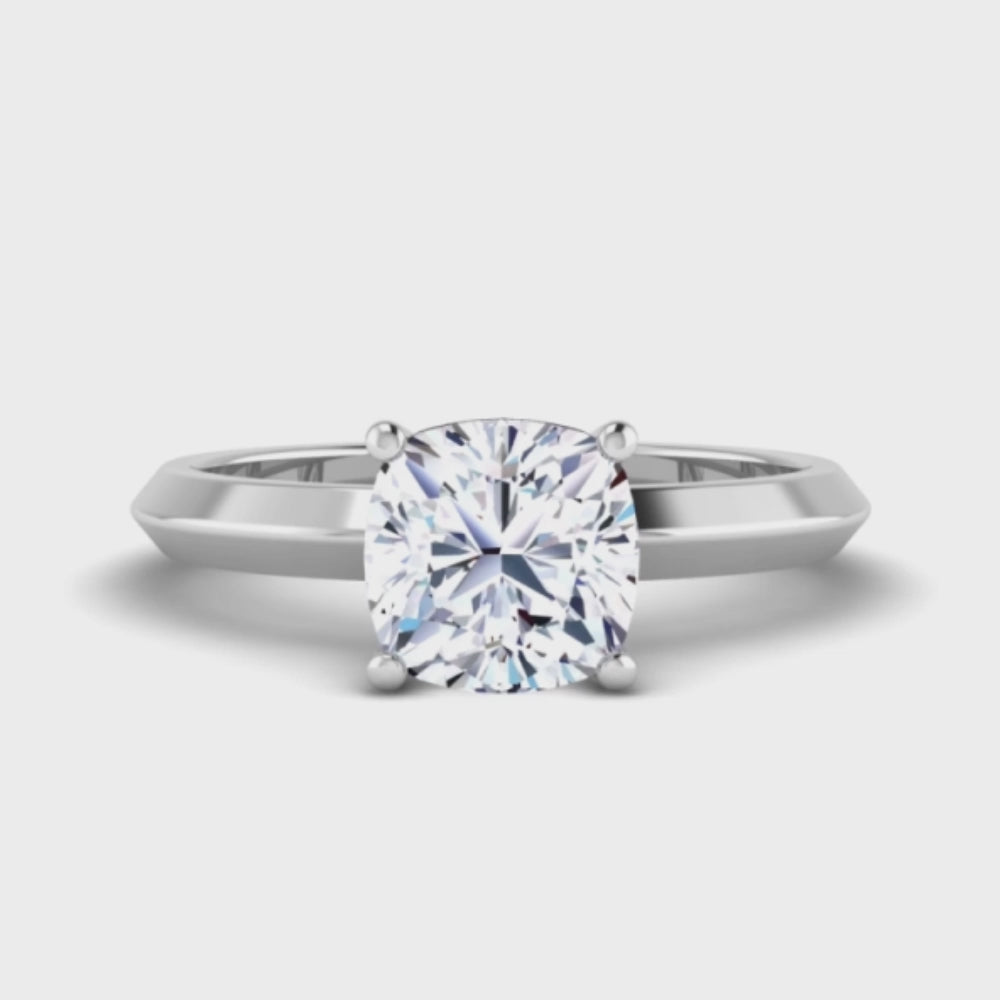 Arden Cushion 0.50 Carat Lab Grown Diamond Ring in 9K White Gold D VS2